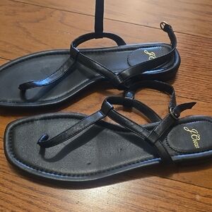 J. Crew Black Women's Sandals 10